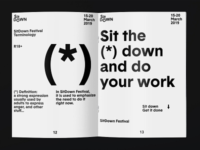 SitDown Festival Branding Part 2 bee logo beeple branding branding design design festival graphic greyscalegorilla layout poster typography