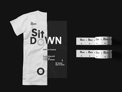 SitDown Festival Branding Part 3 beeple branding design festival graphic greyscalegorilla layout logo poster tape tshirt tshirt art tshirt design tshirt graphics typography