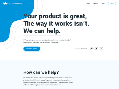 Landing page design