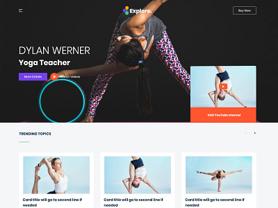 Yoga blog landing page