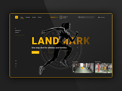 LandMark_Website_UI/UX Design athlete fitness graphic design gym ui ui ux web