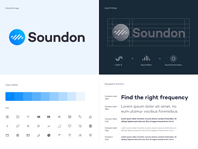 Soundon_Branding branding guide guides illustration logo podcast podcasting vector