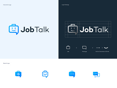 JobTalk Logo Design job logo logo design talk ui vector