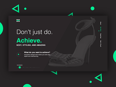 Shoe Landing Page creative design illustration landing page ui uidesign website