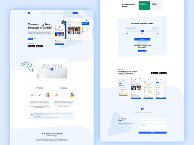 Passage of Belief landing page ui ux website