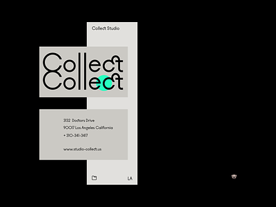 Collect Studio branding design layout typography