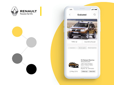 Renault Evaluation -04 app design flat icon minimal ui ux vector