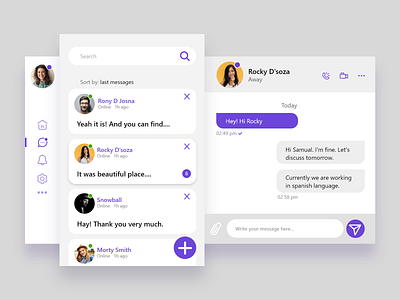 Daily Ui 013 Direct Messaging app clean design flat icon ios minimal typography ui ux web website