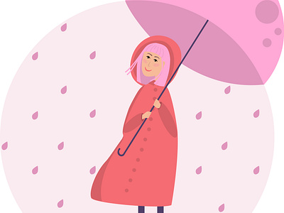Woman with rain