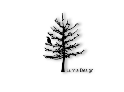 LumiaDesign ai black white logo logo design