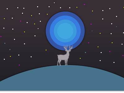 DeerNight ai animal deer design fantasy illustration vector