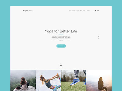 Yoga - Website clean flat minimal simple web