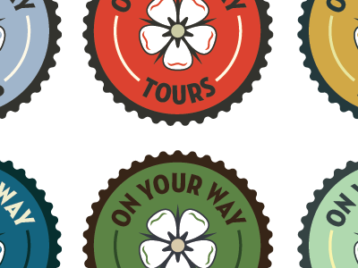 Colour Schemes badge colours logo rose
