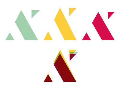 Tweaking and Re-drawing ak branding identity logo monogram stencil
