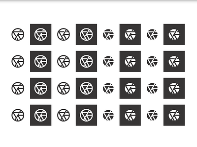 Repetition/Variation ak branding circle icon logo monogram triangle