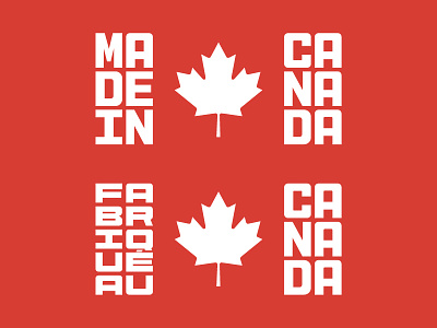 Made In Canada canada flag logo type typography