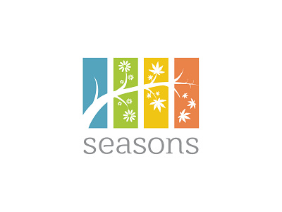 Seasons Logo autumn brand branding leaves logo logo design logodesign season seasons spring summer tree winter