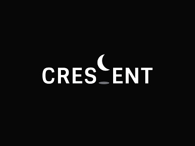 Crescent Logo brand concept crescent crescent moon logo mark moon night typelogo