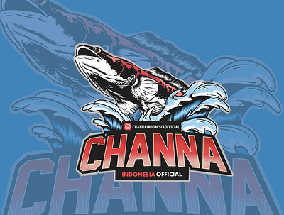 Channa Indonesia Logo animal drawing illustration logo