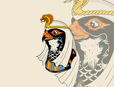 God Horus design drawing falcon graphic design horus illustration