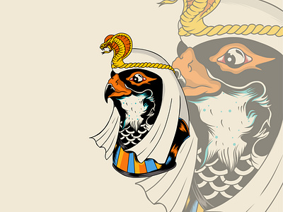 God Horus design drawing falcon graphic design horus illustration