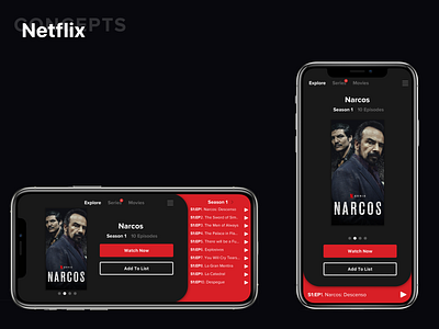 Netflix Portrait & Landscape Concept