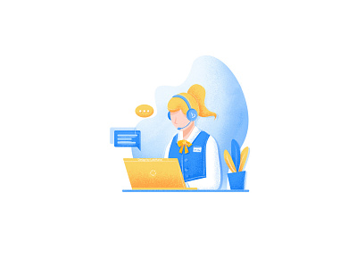 customer service design flat vector web