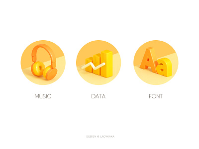 3D icon branding design illustration ui