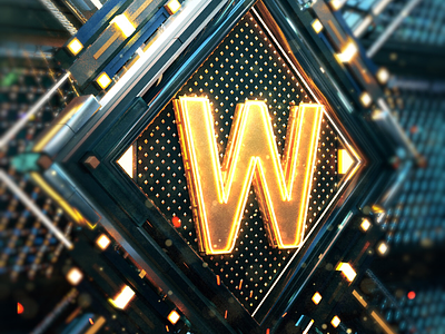 36 Days of Type - W after effect c4d compositing typography