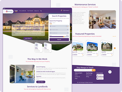 Rentigo Real Estate Landing Page