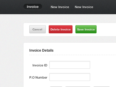 Admin admin buttons clean invoices ui