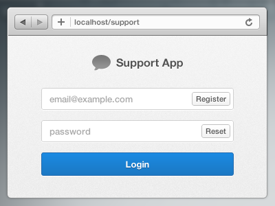 Support Login app beautiful buttons css3 form inputs login support web