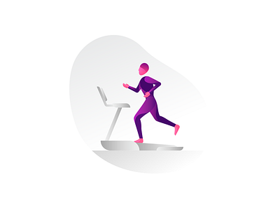Runner active body color exercise figure fitness form gradient illustration person run runner running shading sketch study treadmill workout