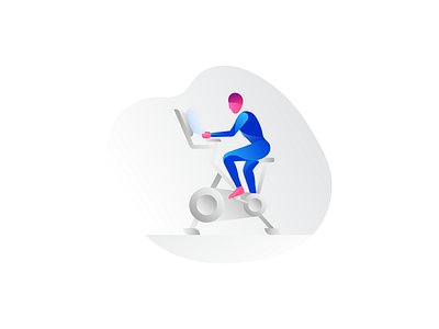 Spinning active bike body color cycle cycling fitness form gradient gym human illo illustration inspiration peloton spin spinning study