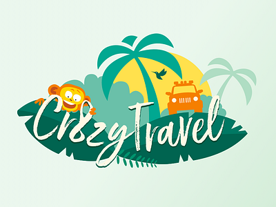 Travel Logo branding design flat icon identity illustration illustrator logo minimal typography