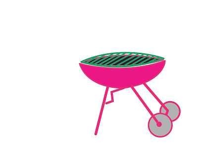 Grill 1960s bbq grill grilling midcenturymodern pink weber