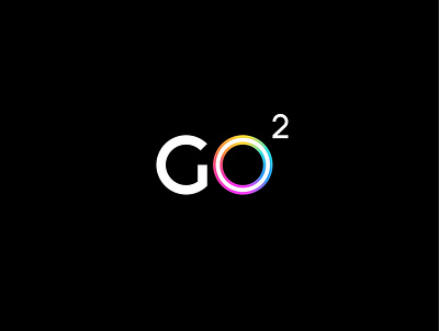 GO2 circle colorful design flat logo rainbow spectrum