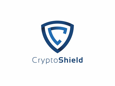 Crypto shield Logo design logo vector