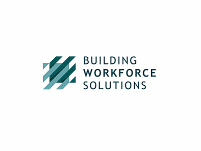 Building Workforce Solutions design flat logo vector