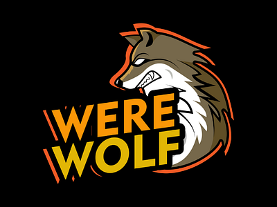 Were wolf logo art vektor wolf game