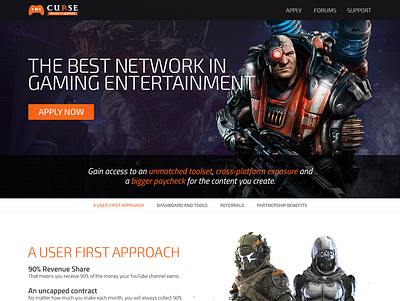 Union for Gamers Landing Page content creator controller design game gaming landing page streamer ui union for gamers web design website youtuber