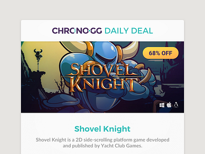 Chrono Daily Deal Email Template chrono.gg email design game icons