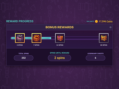 Bonus Chest Progress chest chrono.gg game gaming illustration interface reward ui web web design