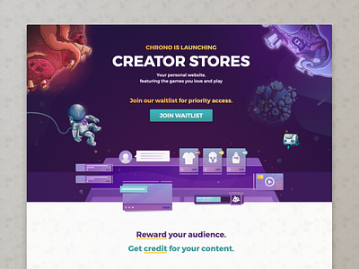 Creator Stores Waitlist Landing Page