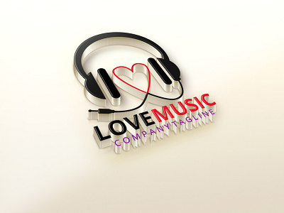 Love Music logo branding clean creative graphic design identity illustrator logo logo design pixelenabd pixelenateam typography vector