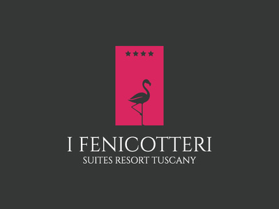 I Fenicotteri logo branding design flat logo vector