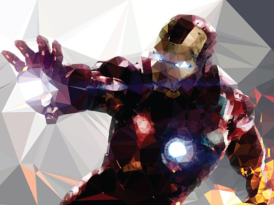 Iron Man lowpoly design illustration low poly vector