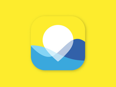 Sea Wether app icon app design flat icon illustration logo vector