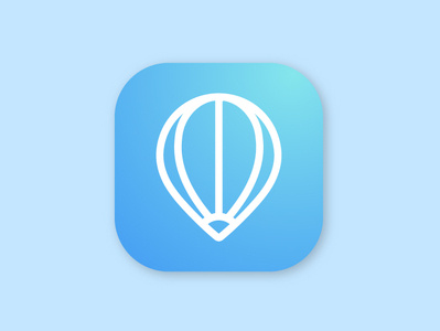 Hot Air app icon app design icon logo vector