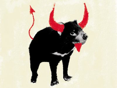 Horny Tasmanian Devil poster design